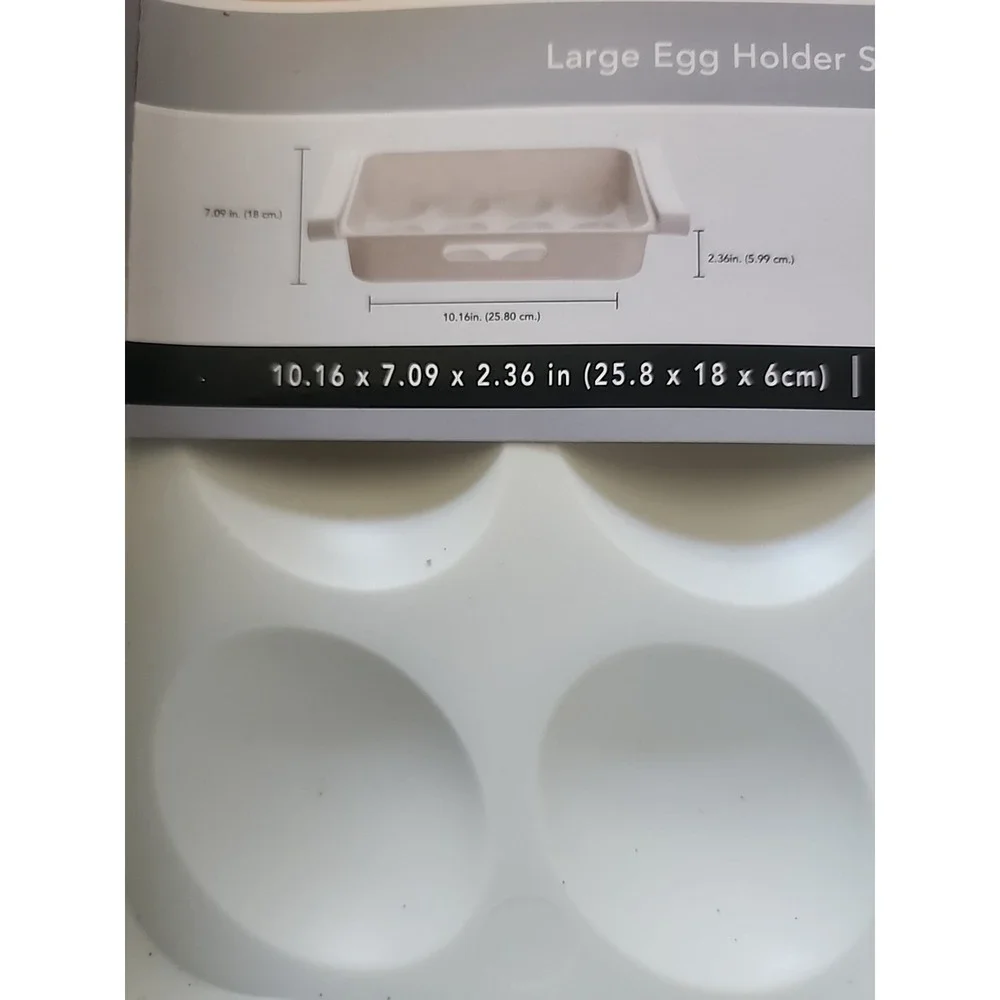 Storage Essentials Large Egg Holder Shelf, Holds 12 - 10x7in,  Lot Of 2